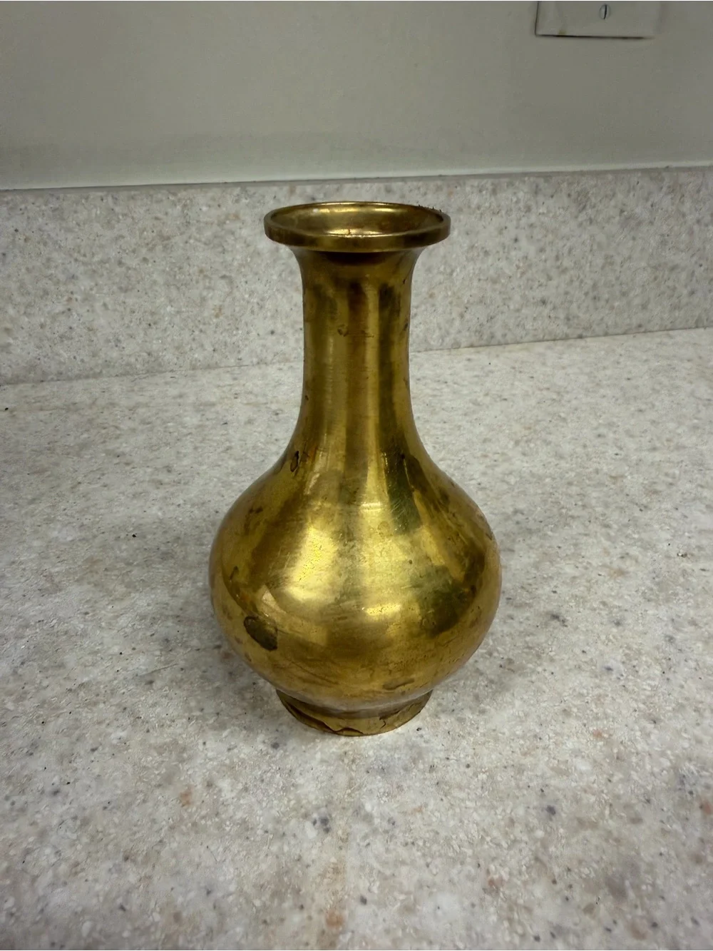 Brass Bulb Vase - Gold Decorative Accent